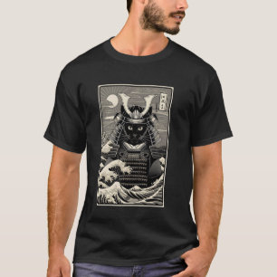 T-shirt Chat Samouraï Art Ukiyo-e Japonais Vintage 1