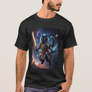 T-shirt Chat Samouraï Astral Gardien des Vagues Célestes