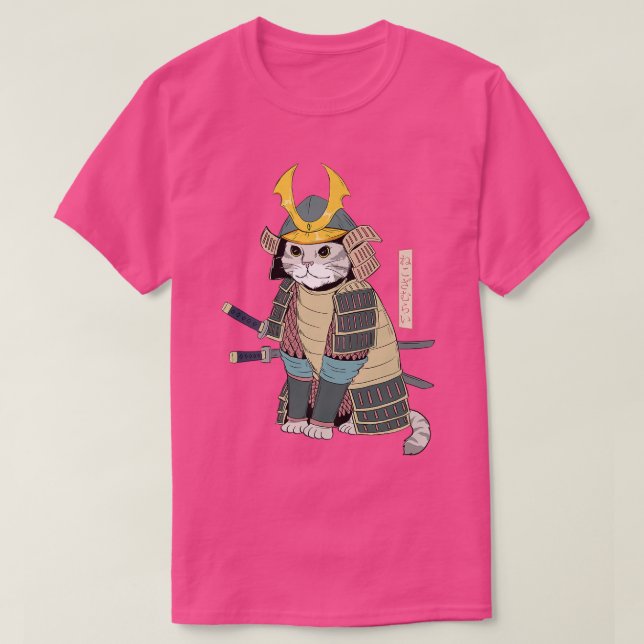 T-shirt Chat Samurai Chat Japonais Chat en Armure Samurai  (Design devant)