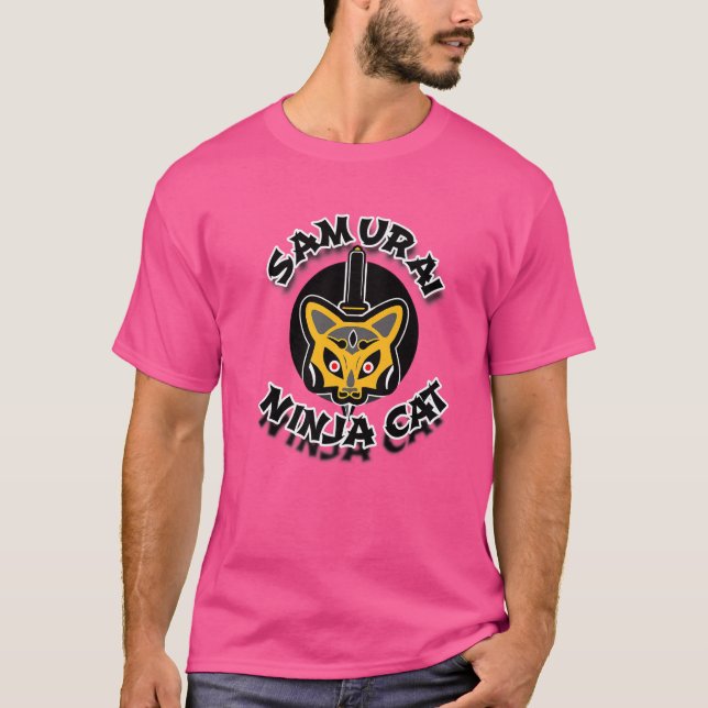 T-shirt Chat Samurai Ninja (Devant)