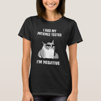 T-shirt Chat Sarcasme Chat J'ai Fais Tester Ma Patience Je