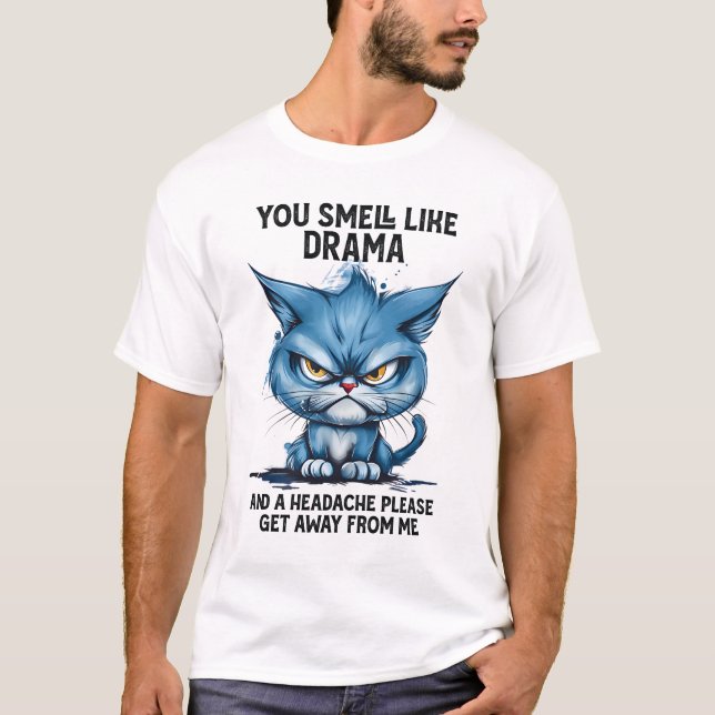 T-shirt Chat Sarcastique (Devant)