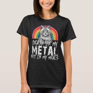 T-shirt Chat Satanique Mort Dans Mon Métal Pas Dans Mes Re