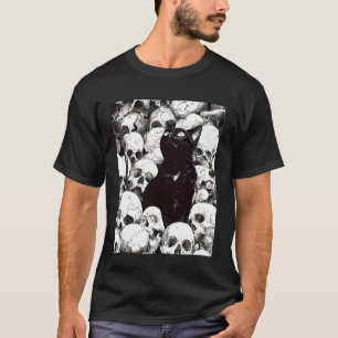 T-shirt Chat Satanique Occulte Chat Goth Grunge Punk Alt A