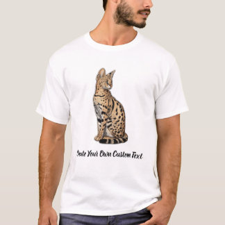 T-shirt Chat Savannah Créez votre propre texte personnalis