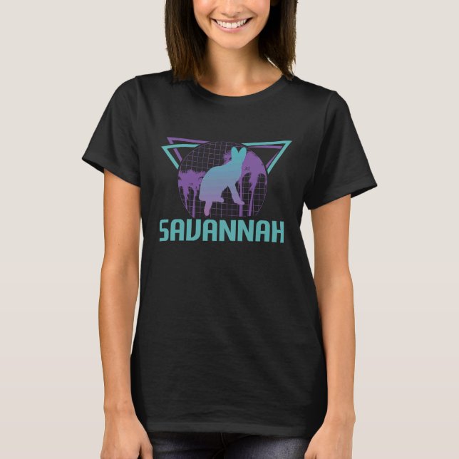 T-shirt Chat Savannah Rétro   1 (Devant)
