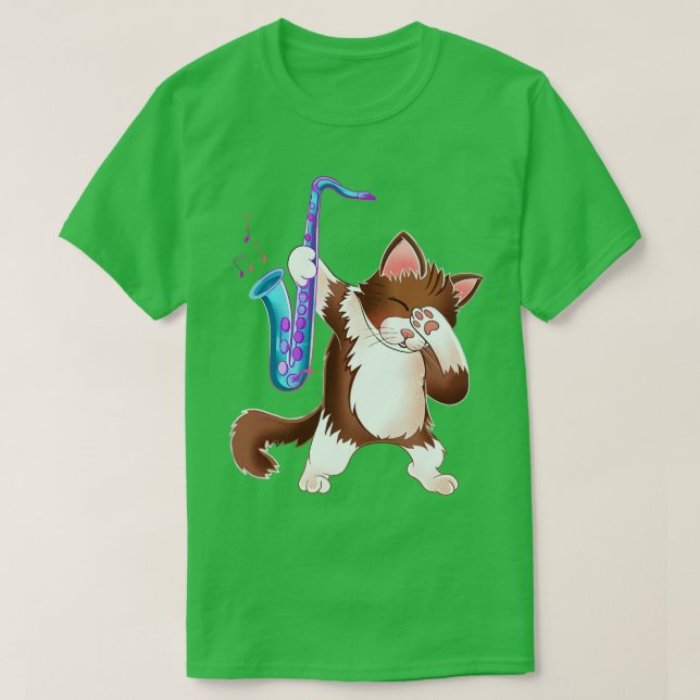 T-shirt Chat saxophone (Design devant)