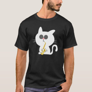 T-shirt Chat Saxophone Instrument Musique Toute Musique