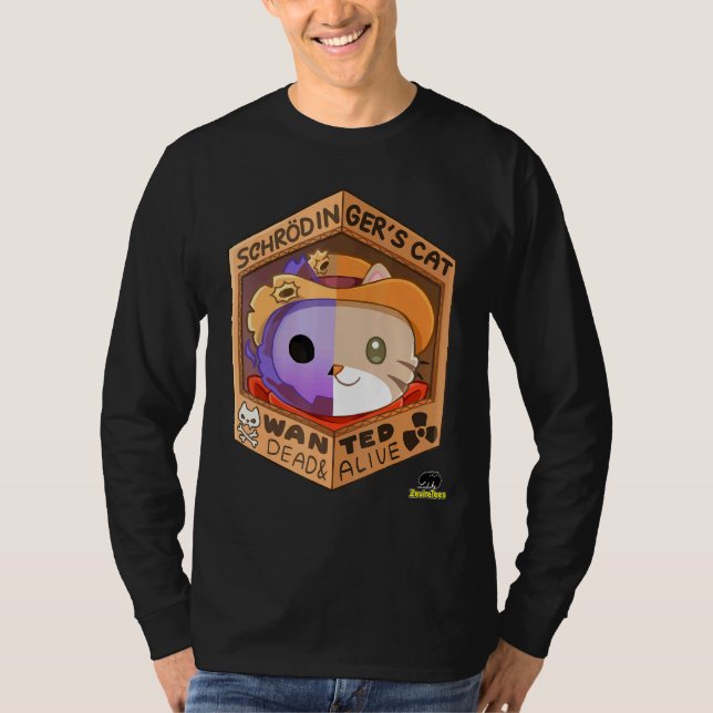 T-shirt Chat Schrodingers - Recherché mort vivant (Devant)
