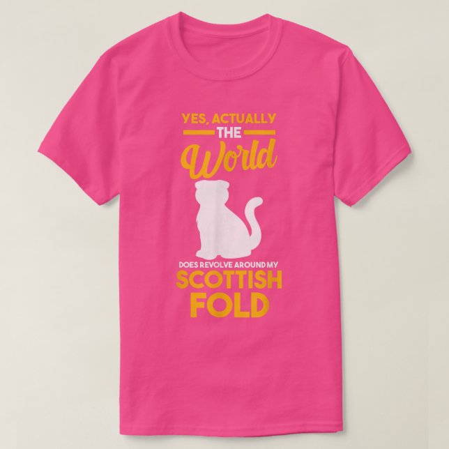 T-shirt Chat Scottish Fold  (Design devant)