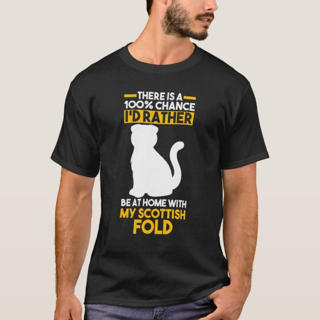 T-shirt Chat Scottish Fold (Devant)