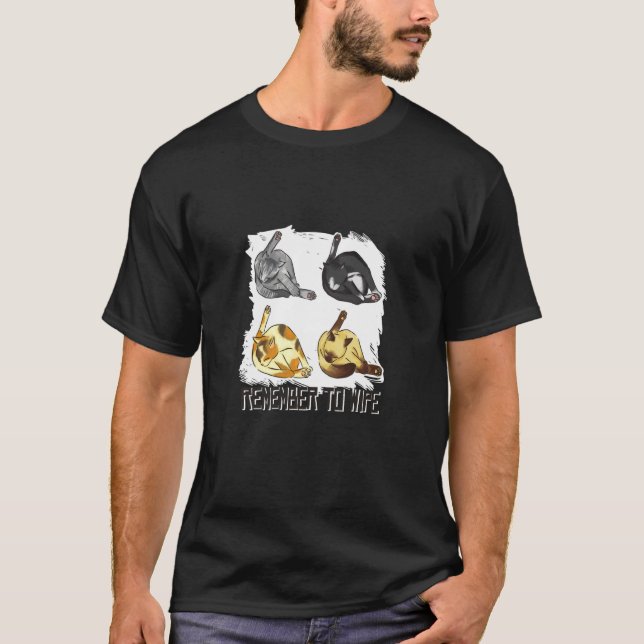 T-shirt Chat Se Souvient De Balayer Fun Chat (Devant)