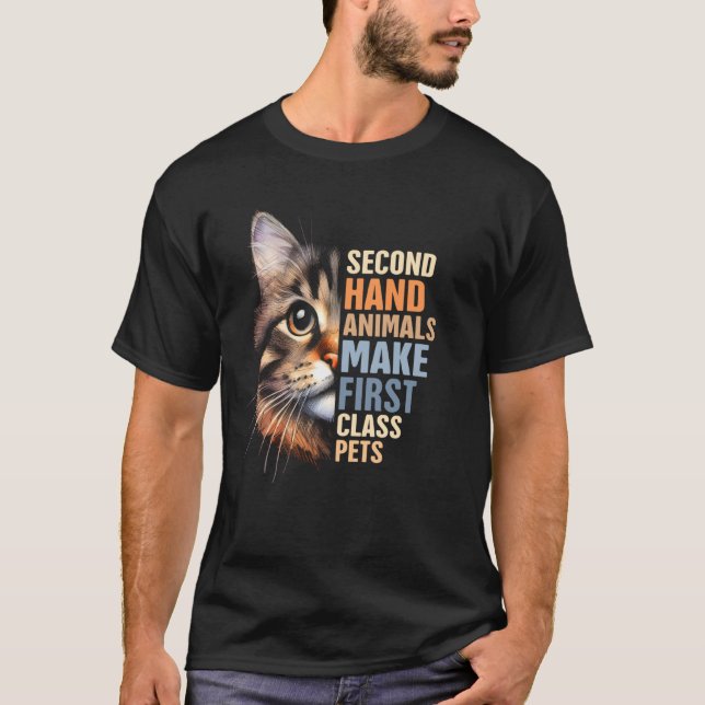 T-shirt Chat Secourir Maman Animaux de seconde main faire  (Devant)