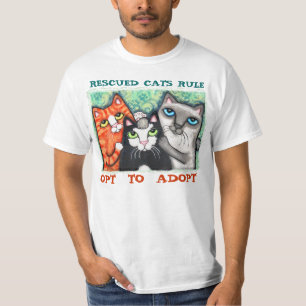 T-shirt Chat secouru/abri