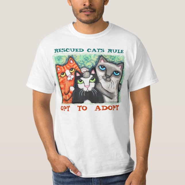T-shirt Chat secouru/abri (Devant)
