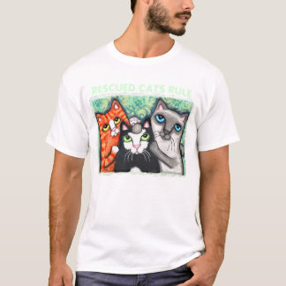 T-shirt Chat secouru/abri