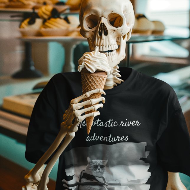 T-shirt chat selfi mème-drôle chat selfie kayak paddle (Créateur téléchargé)