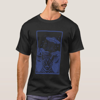 T-shirt Chat selfie avec un OVNI alien pour les amateurs d