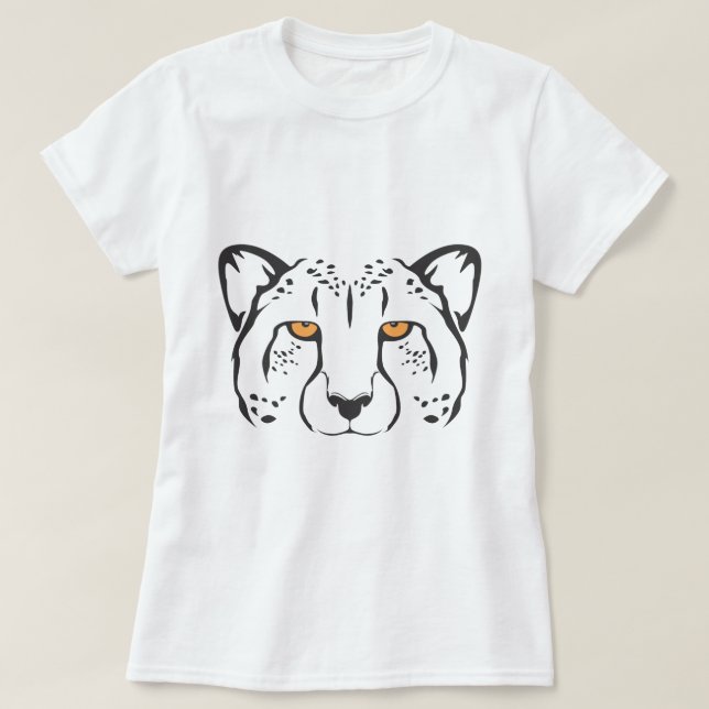 T-shirt Chat sérieux de guépard (Design devant)