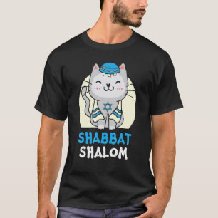 T-shirt Chat Shabbat Shalom   Jour saint judaïsme Yom Kipp