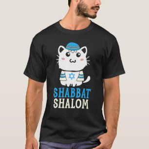 T-shirt Chat Shabbat Shalom   Jour saint judaïsme Yom Kipp