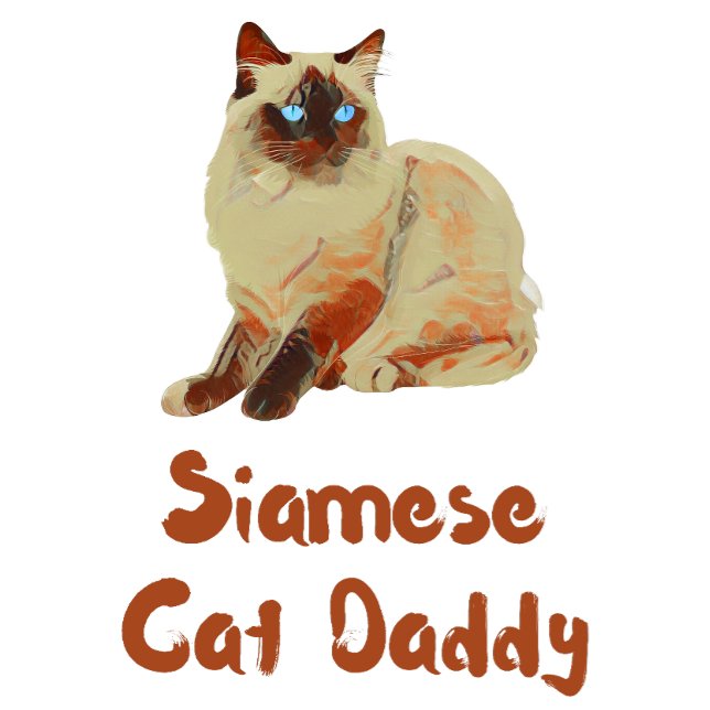 T-shirt Chat Siamese Daddy (Créateur téléchargé)