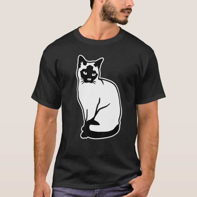 T-shirt chat siamois (Devant)