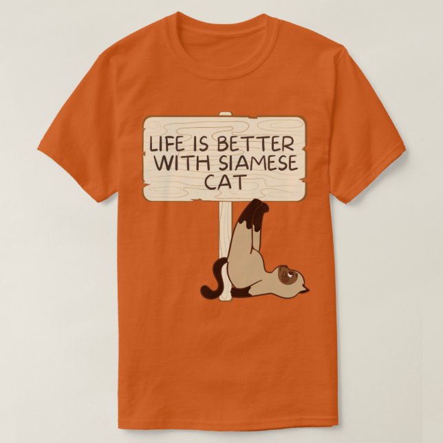 T-shirt chat siamois (Design devant)