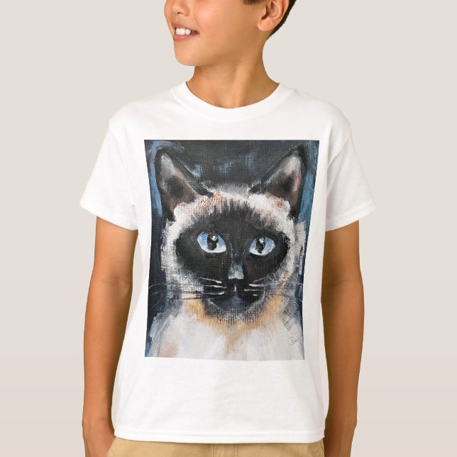 T-shirt chat siamois (Devant)