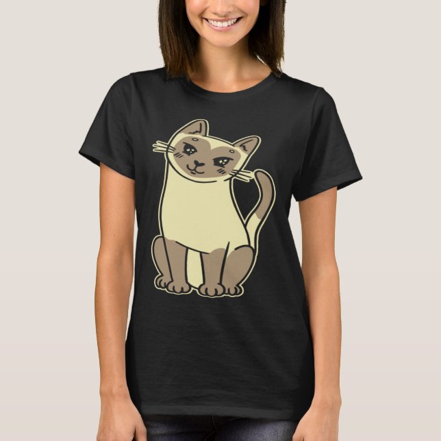 T-shirt chat siamois  4 (Devant)