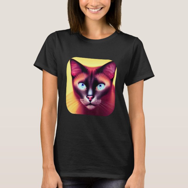 T-shirt chat siamois 8 (Devant)