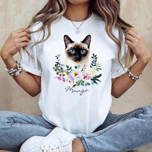 T-shirt Chat siamois aquarelle