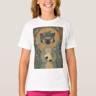T-shirt Chat siamois Art nouveau - Élégante œuvre d'art fé