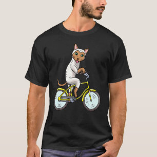 T-shirt Chat siamois faisant du vélo