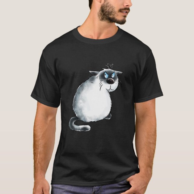 T-shirt Chat Siamois Grumé Pour Chat (Devant)