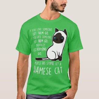 T-shirt Chat Siamois Laissez-Les Aller