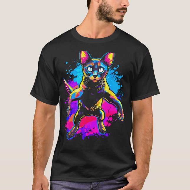 T-shirt Chat siamois le plus drôle (Devant)