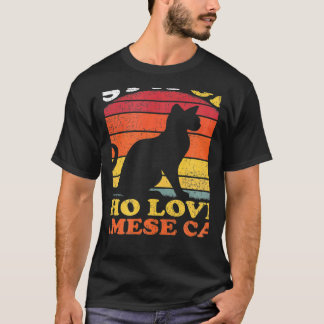 T-shirt Chat Siamois Vintage Juste Une Fille Qui Aime Siam