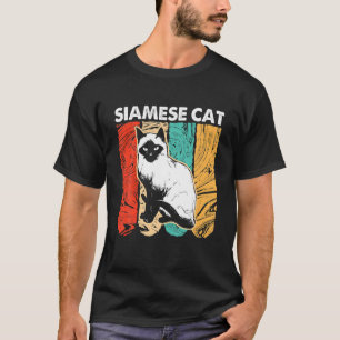 T-shirt Chat Siamois Vintage rétro