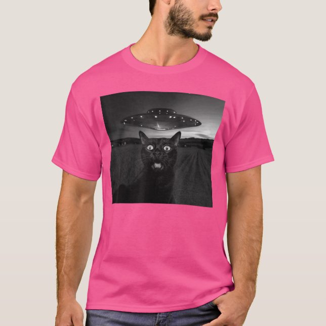 T-shirt Chat Sie avec des cadeaux drôles d'UFO Alien pour  (Devant)