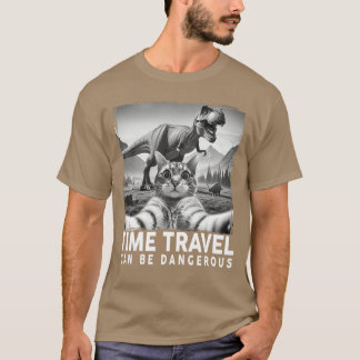 T-shirt Chat Sie Dinosaur Fun pour Papa Maman chat garçon