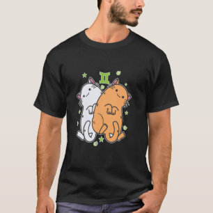 T-shirt Chat Signe du Zodiaque Gémeaux