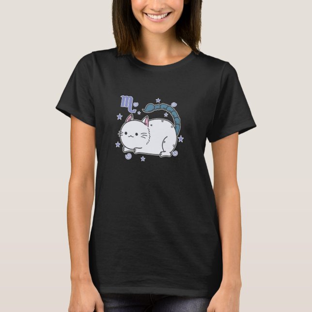 T-shirt Chat Signe Zodiaque Scorpion (Devant)