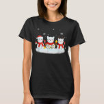 T-shirt Chat Snowman Santa Hat Reindeer Amoureux des chats<br><div class="desc">Cat Snowman Santa Hat</div>