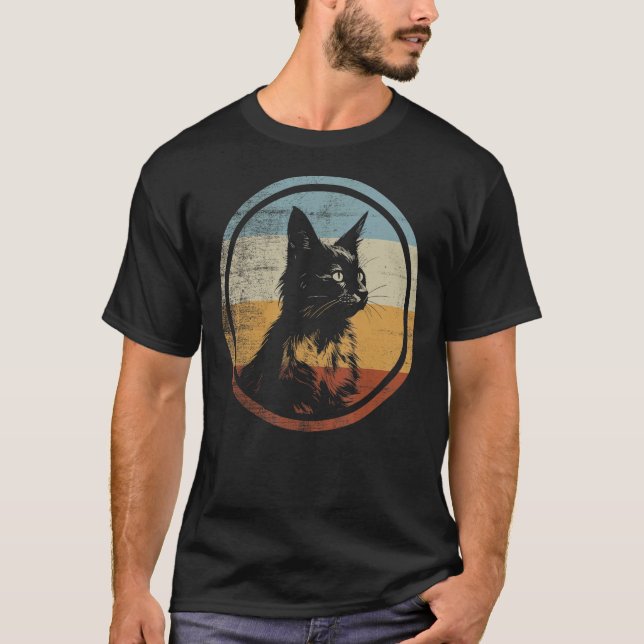T-shirt Chat Somali de style rétro (Devant)