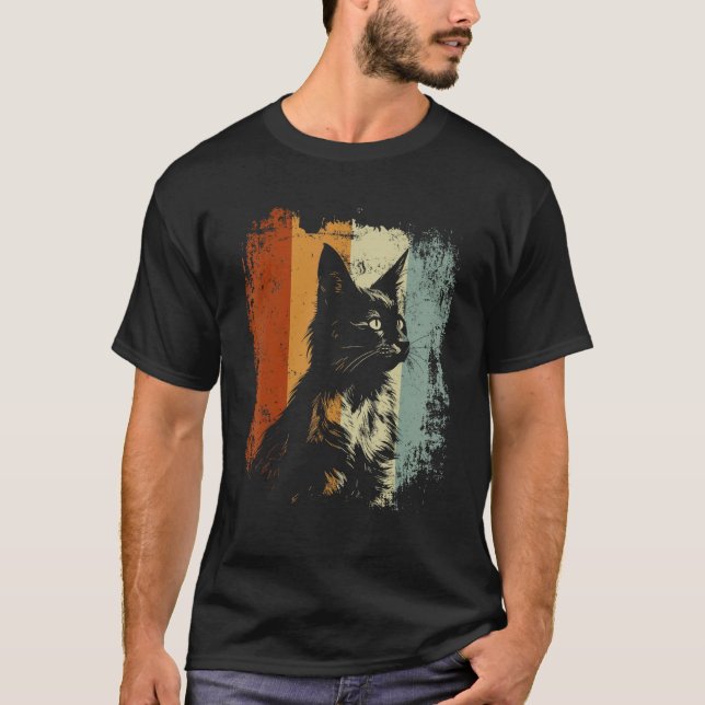 T-shirt Chat Somali Rétro Vintage (Devant)