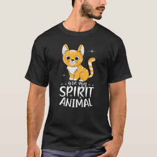 T-shirt Chat sont mon animal spirituel je miaule je minou