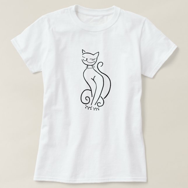 T-Shirt Chat Sophistiqué (Design devant)
