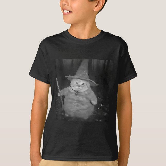 T-shirt Chat sorcier gras Chaton gras sorcier Chat drôle M (Devant)