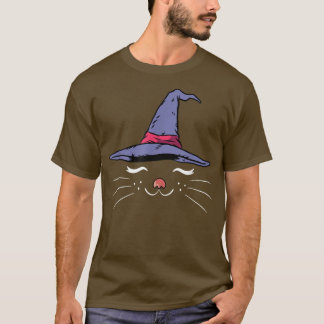 T-shirt Chat Sorcière Lazy Halloween Costume Cute Kitty Ki